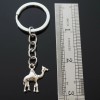 Camel Single Hump Bactrian Dromedary Silver Pendant Keychain Gift Key