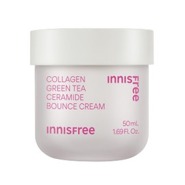innisfree Collagen Green Tea Ceramide Bounce Cream 1.7 fl oz (50 ml) - Genuine Hari Elastic Oily Skin Dry Skin Mixed Skin Dry Korean Cosmetics