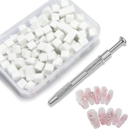 100 PCS Nail Sponges for Ombré,Nail Art Tools Sponge Brush,A set of nail tools with metal clips for Gradient Nail Designs Diy Nails Salon Accessories
