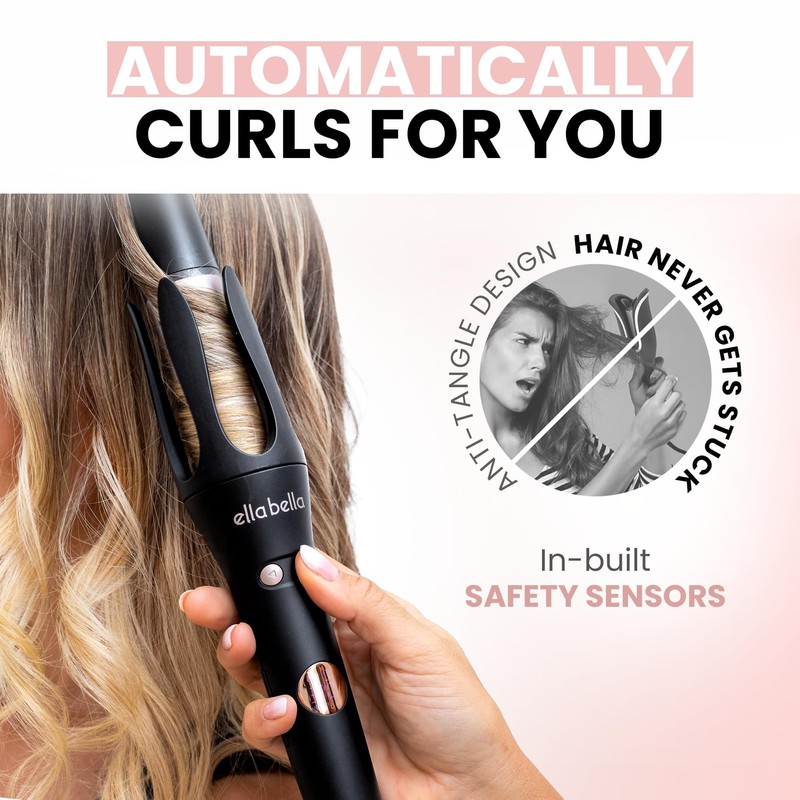 ELLA BELLA® Automatic Rotating Curling Iron • Auto Hair Curlers