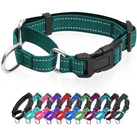 Collares reflectantes para perro de martingala. Collar para perro con hebilla de liberación rápida. Collar ajustable de nailon transpirable para