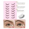 Onlyall Clear Band Lashes Natural False Eyelashes C Curl Lashes
