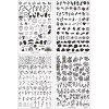 Finger Angel Placas Estampadoras 4pcs Nail Art Con Organizador Xl11-14