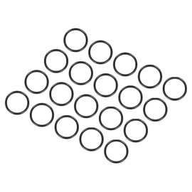 QUARKZMAN Pack of 20 Nitrile Rubber Sealing Rings for Seal 10 mm x 8 mm x 1 mm for Tap Plumber Repair Seal Connection, Black