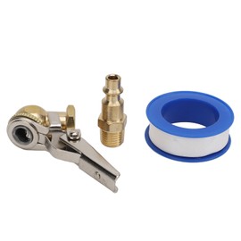 2 Sets Closed Ball Air Chuck 150PSI 1/4in FNPT Leakage Proof Safety Clip Tire Inflator Air Chuck for Car Truck Motorcycle Bike