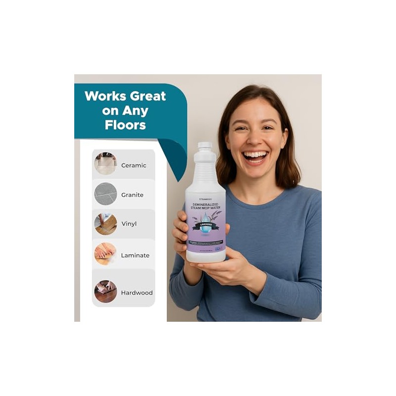 Steam & Go Demineralized Water for Steam Cleaner - PVC-Free