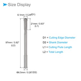 CoCud Machine Chucking Reamer 6.1mm Diameter D4 Precision M35 Cobalt High Speed Steel Straight Flute Milling Cutter for Lathe 1 Piece