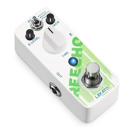 LEKATO Electric Guitar Bass Effect Pedal,Distortion/Pitch Box/Overdrive/Looper/Drummer/Noise Killer/Delay/Compressor Mini Pedal with True Bypass:_Delay, White