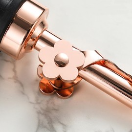 Sunnyway 2 Pack Stainless Steel Oil Pour Spouts, Premium Replacement Bottle Pourers Oil Spout Liquor Pourers Auto Flip Feature for Liquids, Olive Oil, Wine, Vinegar (Rose Gold)