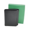 Mens Real Leather Tri-fold RFID Protected Slim Wallet Banknotes Credit