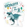 Spreadshirt Ich Bin 3 Dinosaurier Ballons Konfetti Geschenk Sticker, max.