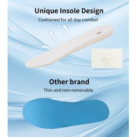 AOVOG Toddler Little Kid Cushioned Canvas Shoes Slip On Sneakers Soft and Durable Black White