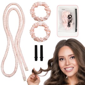 Hitzefreie Lockenwickler Beige, Heatless Curls Band, Heizloses Kleines Locken Stangen Stirnband, Geeignet Für Alle Haartypen Und Texturen,Schulterlänge Oder Längeres Haar Optimale Ergebnisse(Beige).