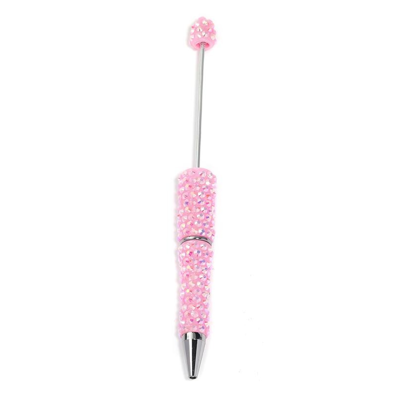 【P160】5pcs Beadable Pens in Solid Colors with Rhinestones and Flatback