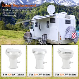 SADIFOKPLY 385311652 RV Toilet Seal & 385311658 RV Toilet Flush Seal Kit for Dometic 300/310/320, RV Toilet Seal Kit, Solve Leakage Problem, 2-in-1 Combo Kit