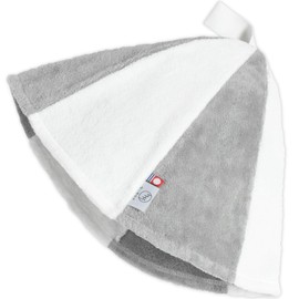 Imabari Sauna Hat, Imabari Towel, Sauna Cap, Sauna Goods, Men's, Women's, Washable, 100% Cotton, Made in Japan, Large, Imabari Towel, Sauna Hat, multicolor (white / gray)
