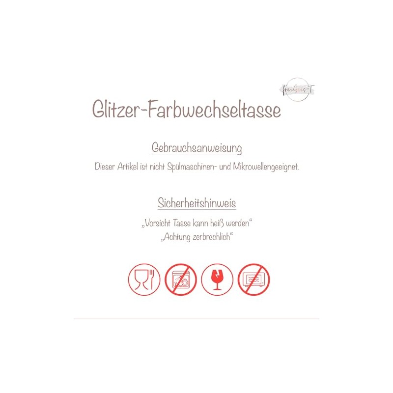 Zaubertasse Herzensmensch - Farbwechseltasse mit Glitzerpartikeln - perfektes Geschenk