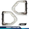 PIT66 Glossy Black Front Fog Light Outer Bezel Cover Set,