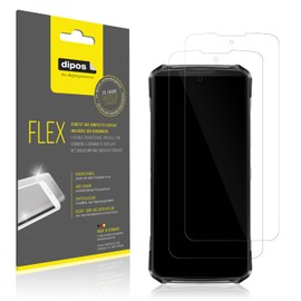 dipos FLEX 2 x Clear Screen Protectors for Doogee S119, 100% Display Cover, Anti-Shock, Fingerprint Compatible, Case-Friendly, Full Cover Screen Protector Film