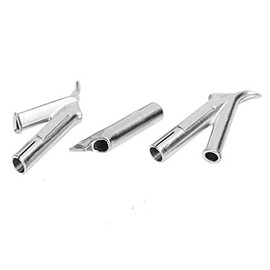 3pcs Speed Welding Nozzles Replacement Heat Gun Tips for Vinyl PVC Plastic Hot Air Welder Gun 5mm Weld Tip, Stainless Steel Heat Resisting
