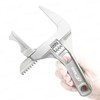 SABLUE Adjustable Wrench Spanner Reversible Jaw Pipe, Self-gripping angled teeth