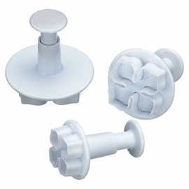 KitchenCraft Sweetly Does It Pansy Fondant Plunger Cutters, Set of 3