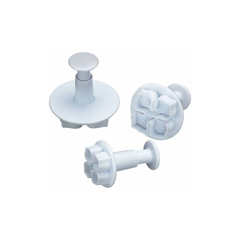 KitchenCraft Sweetly Does It Pansy Fondant Plunger Cutters, Set of
