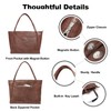 Large Tote Bag for Women Work with Zipper 16L Vegan