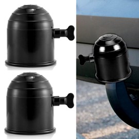 Ezranova Tow Ball, Towing Bar Ball Covers, Trailer Hook Ball, Hitch Caravans Towball Protector, Towing Socket, Auto Tow Bar Ball Cap For Car, Truck ，Caravan，Trailer, RV (black)