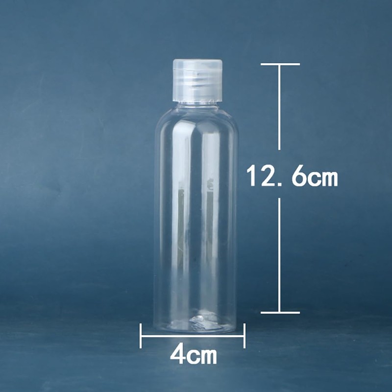 ccHuDE 8 Pcs 100ml Plastic Travel Bottles Empty Transparent Dispenser