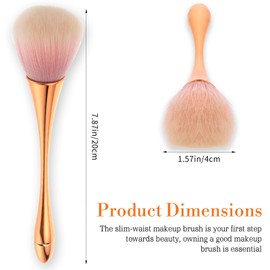 Hpmjz 4 Pcs Super Large Mineral Powder Brush Soft Bronzer Makeup Brushes Large Fluffy Powder Brush Professional Foundation Brushes for Daily Coverage Loose Blending Buffing Clean Up Nail