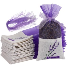 Garneck 30pcs Sachet Bags Empty Lavender Sachet Bags Empty Purple Sacks with Drawstring Lavender Accessory Air Freshener Bag for Wedding Party Decoration Ornament (Light Purple) Lavender Sachets