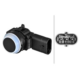 HELLA 6PX 358 270-451 Sensor, Parking Aid - 3-Pin - Attachment - Paintable