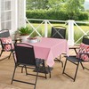 sancua Square Tablecloths 54x54 Inch - Pink Fabric Table Cloth
