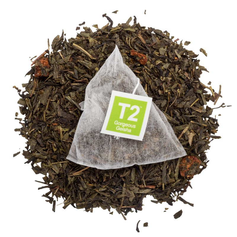 T2 Tea Gorgeous Geisha Green Tea Bags in Resealable Foil