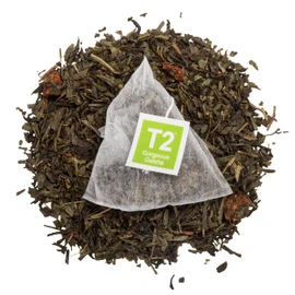 T2 Tea Gorgeous Geisha Green Tea Bags in Resealable Foil Refill Bag, 60-count