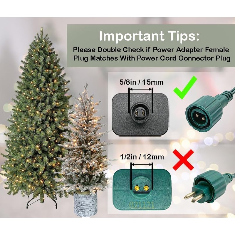 Power Cord 6Ft with On/Off Foot Switch for Christmas Tree