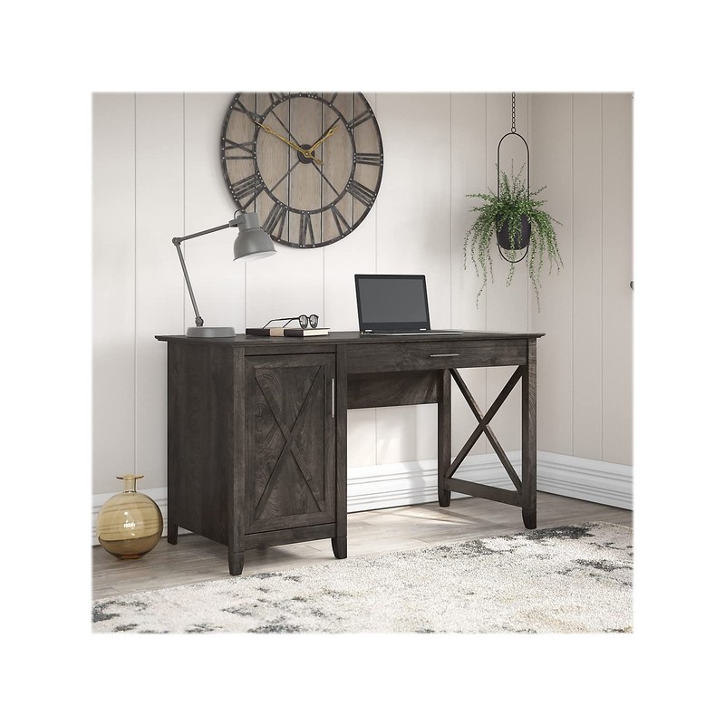 Bush Furniture Key West Computer Desk with Keyboard Tray and