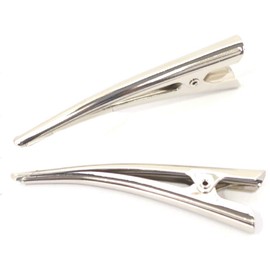 7cm Metal Concord Clip Beak Alligator Clip Mini Size Hair Accessory Point Digestion Unisex Handmade NO.00286 (Silver Set of 2), Metal
