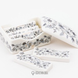 Golden Bell Butterfly Gray Cutlery Holder Set / 골든벨 버터플라이 그레이 수저받침함 세트