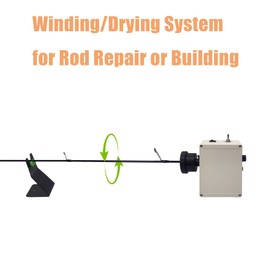 Aventik Fishing Rod Repair Kit,Rod Building Supplies Wrapping and Winding Machine for Rod Building & Epoxy Drying (Upgraded Version with Pedal)