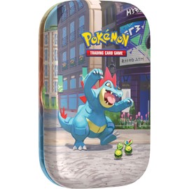 Pokémon: miniscatola da collezione Luminopoli (Feraligatr e Budew) del GCC Pokémon (2 buste di espansione, 1 carta con l’illustrazione Pokémon della miniscatola e 1 foglio di adesivi), Ed. Italiano