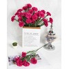IPOPU 30 Heads Carnations Artificial Flowers 6PCS Silk Carnations 27.56in