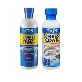 Aquarium Fish Tank Water Treatment & Conditioner Stress Zyme & Stress Coat 237mL