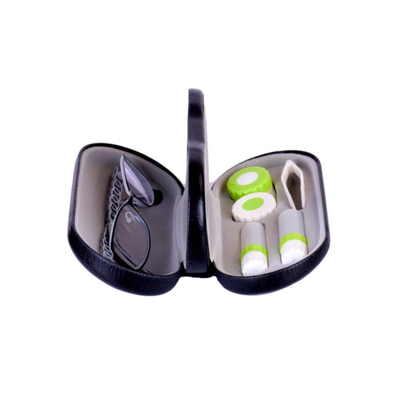ULTNICE Travel Contact Lens Case Mini Box Container 2-in-1 Glasses