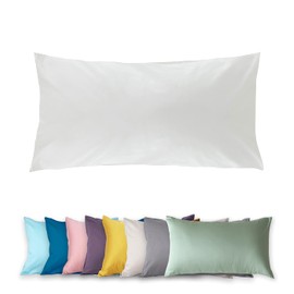 Pillowcase 40 x 80 cm, 400TC 100% Cotton, Super Soft Premium Pillow Case Egyptian Extra Long Stacking Duvet Cover Pillow Case