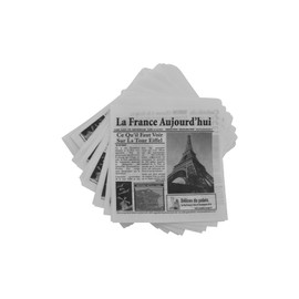 G.E.T. 4-T1050 White Newspaper Theme Cone Basket Liner / Deli Wrap Paper Paper Food-Safe Tissue Liners Collection, 5.5" x 5.5" (Pack of 2000)