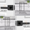 Probrico Matte Black Privacy Door Lever Lock Easy Install Bathroom