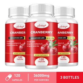 airboy Cranberry - Support Urinary Tract Health, Cleanse & Detox,Antioxid - 3 Pack