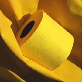 Yellow Toilet Paper 3-Ply 6 Rolls pack 140 Premium Quality Sheets Set of 6